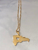 Dominican Republic Map Necklace