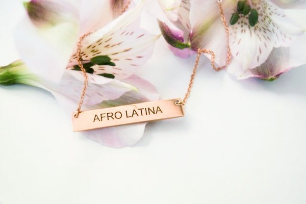 Afro Latina Rose-Bronze Necklace